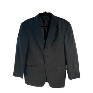 ALFANI  Mens Black Wool Long Sleeve Two Button Blazer Jacket 40S